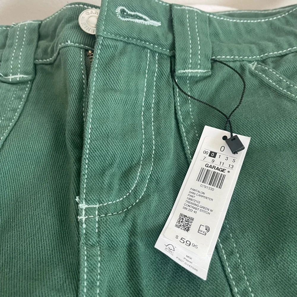 NWT garage dani carpenter green wide leg pants - Picture 5 of 6